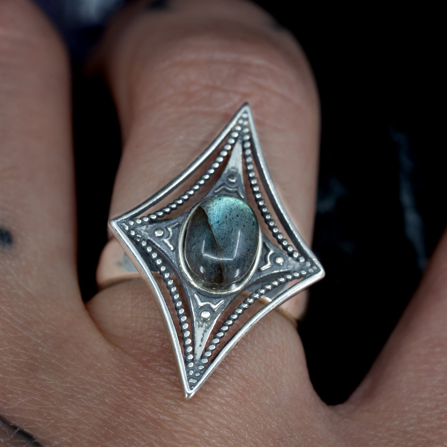 Stardust Labradorite Ring