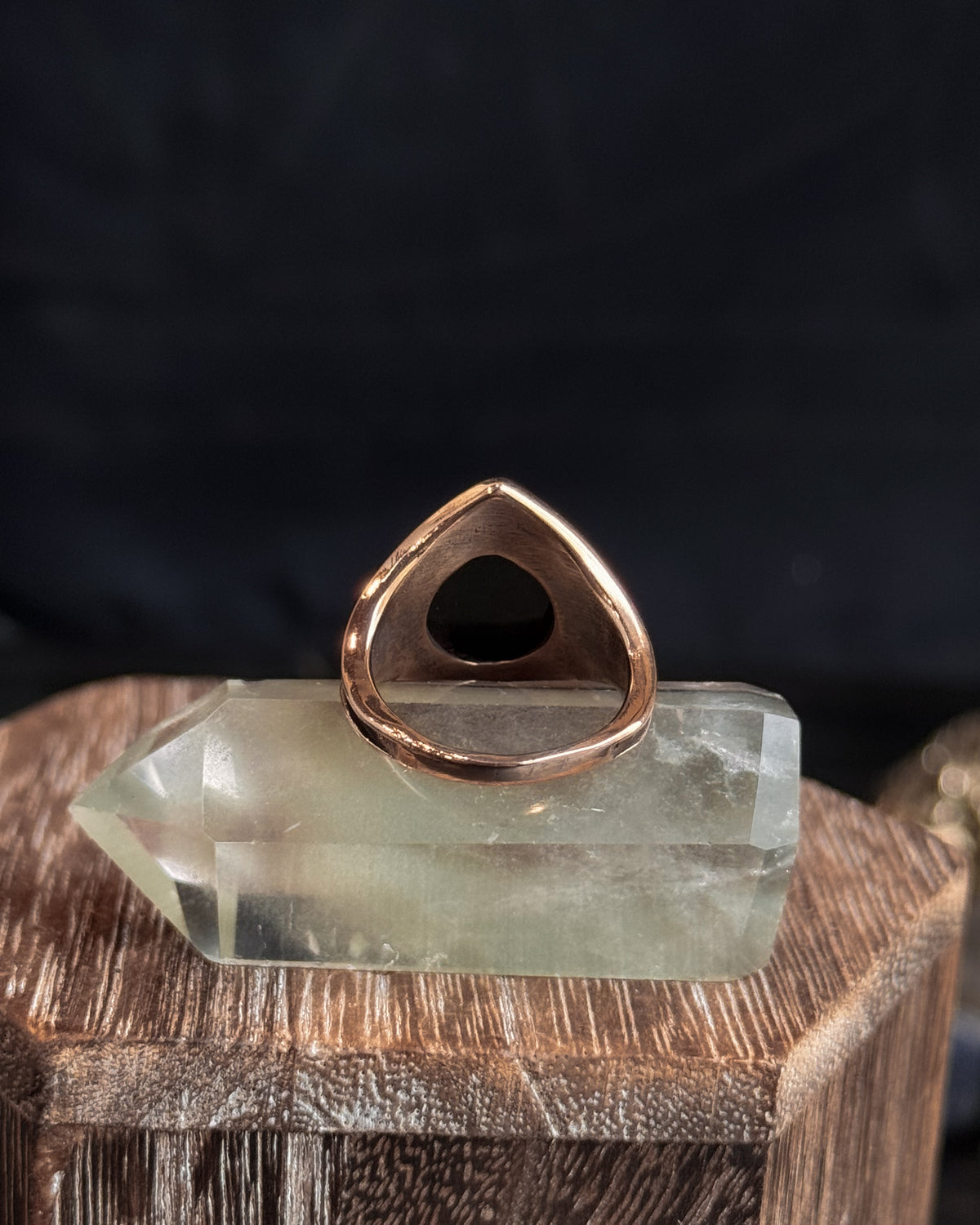 Brass Draco Ring with Black Onyx by Acid Queen
