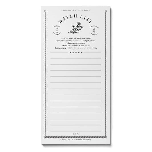 Witch List Notepad by Open Sea