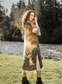 Awakening Opera Duster Kimono Robe w/ Landscape and Eagle