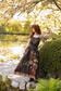 The Messenger Maxi Slip Dress w/ Joan of Arc & Florals