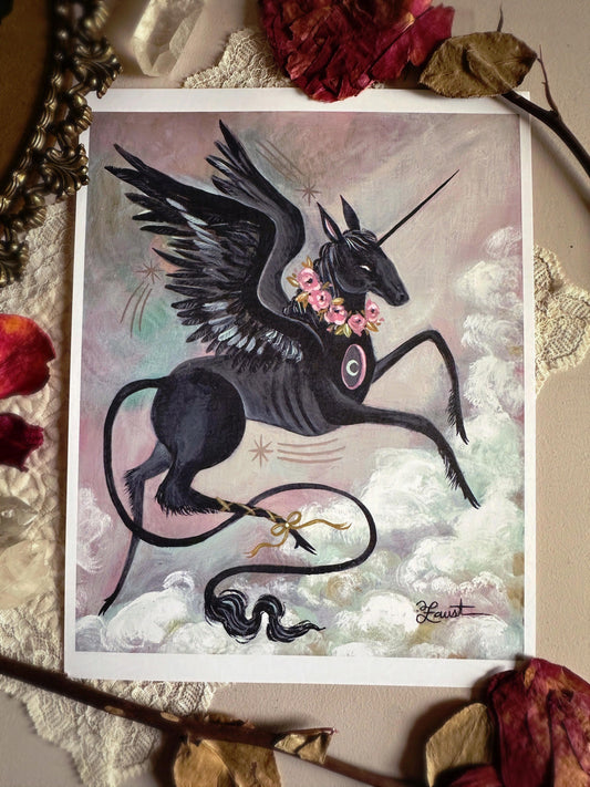 The Eternal Night Guardian 8.5x11 Art Print by Olivia Faust