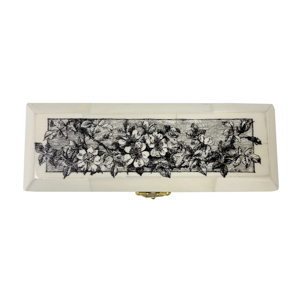 Blooming Rose Ox Bone Box