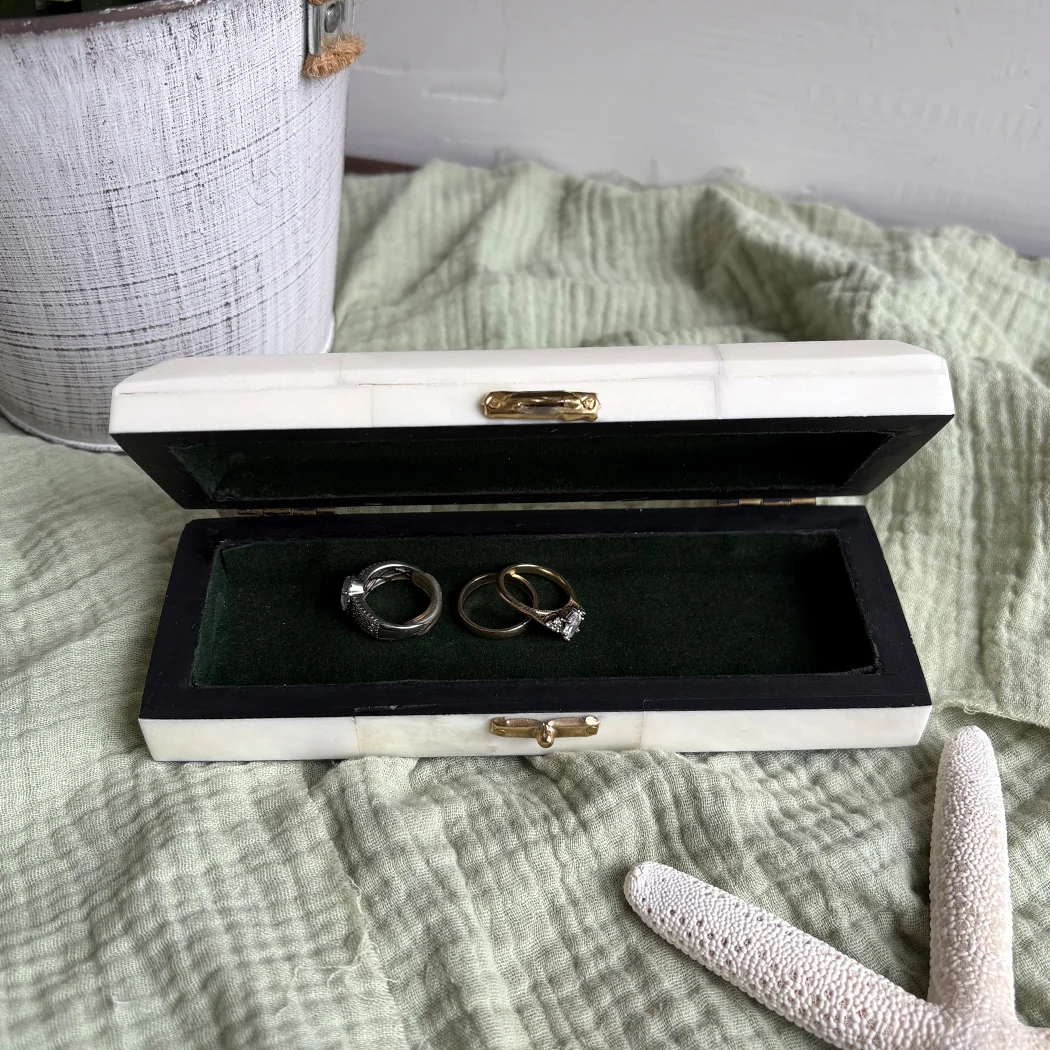 Blooming Rose Ox Bone Box