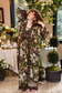 Fleur De Lune Bohéme Maxi Slip Dress w/ Florals & Bees