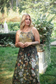 I Dream in Flowers Bohéme Maxi Slip Dress w/ Bees