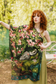 The Daydreamer Bohemian Scarf w/ Sleeping Beauty, Roses & Rabbits