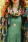 The Daydreamer Bohemian Scarf w/ Sleeping Beauty, Roses & Rabbits