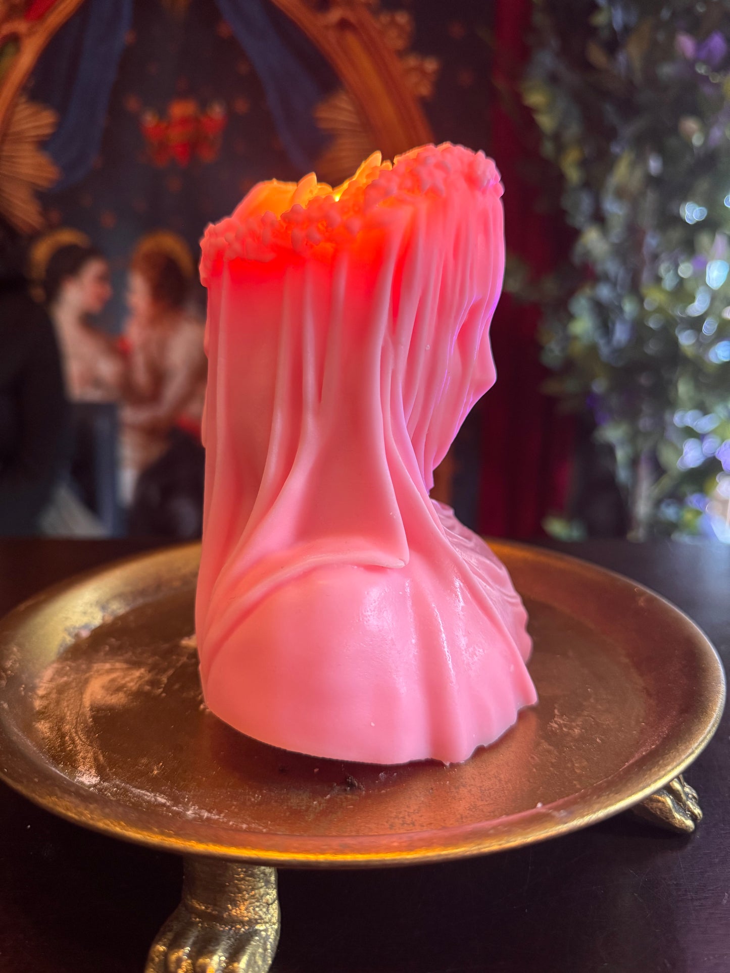 Limited Edition Pink 🎀 The Veiled Woman Candle (ONLY 2 LEFT)