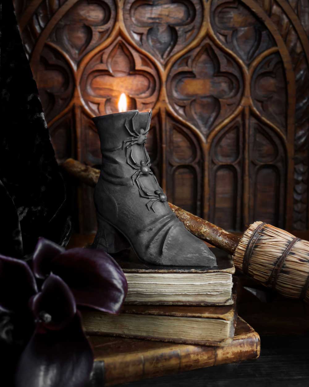 The Witch's Boot Candle by Graveyard Wanders