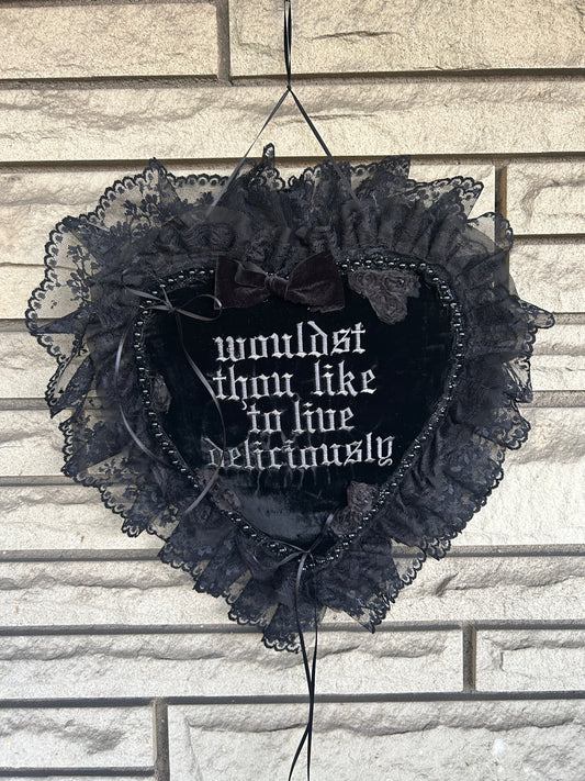 Black Phillip Wall Heart by Dirty Pillows