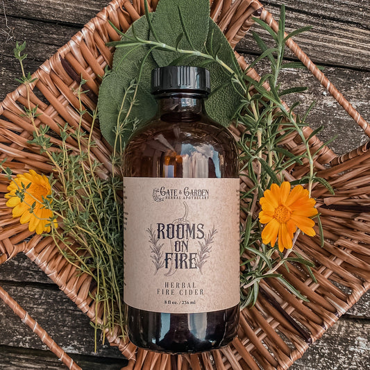 Rooms on Fire Herbal Fire Cider by Gate & Garden Herbal Apothecary