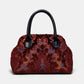 Burnout Velvet Wine Carpet Satchel