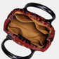Burnout Velvet Wine Carpet Satchel
