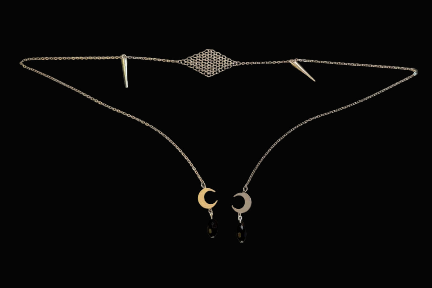 Chainmaille Face Armor Nose Chain by The Iron Bride Designs