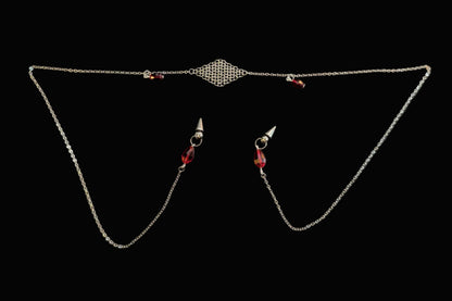 Chainmaille Face Armor Nose Chain by The Iron Bride Designs