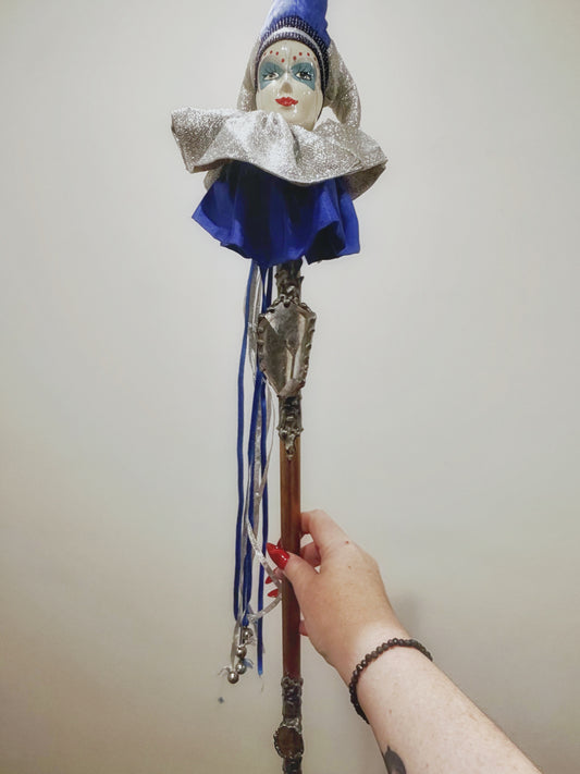 Jester Scepter — Quartz & Smoky Quartz