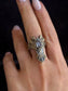 Armored Stargate Ring- Quartz & Brass