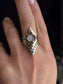 Cavern Ring | Faceted Clear Quartz & Brass