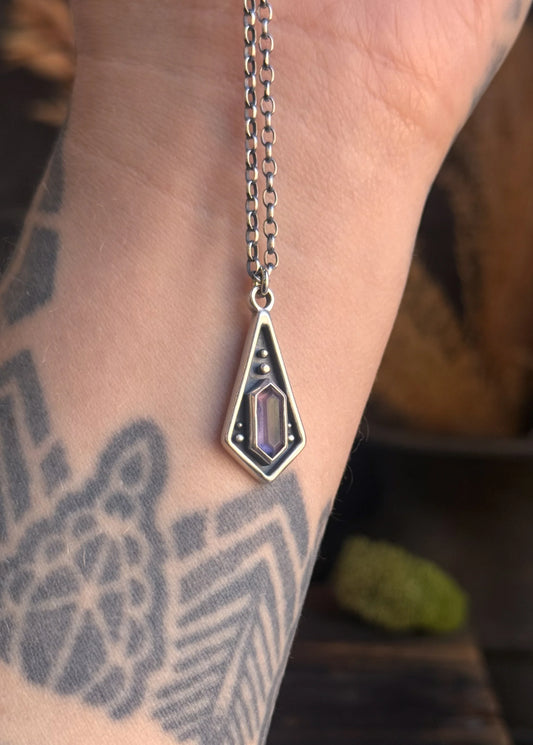 Maiden Kite - Sterling Silver Amethyst Necklace