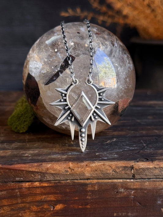 Starling Quartz Pendant Necklace in Sterling Silver