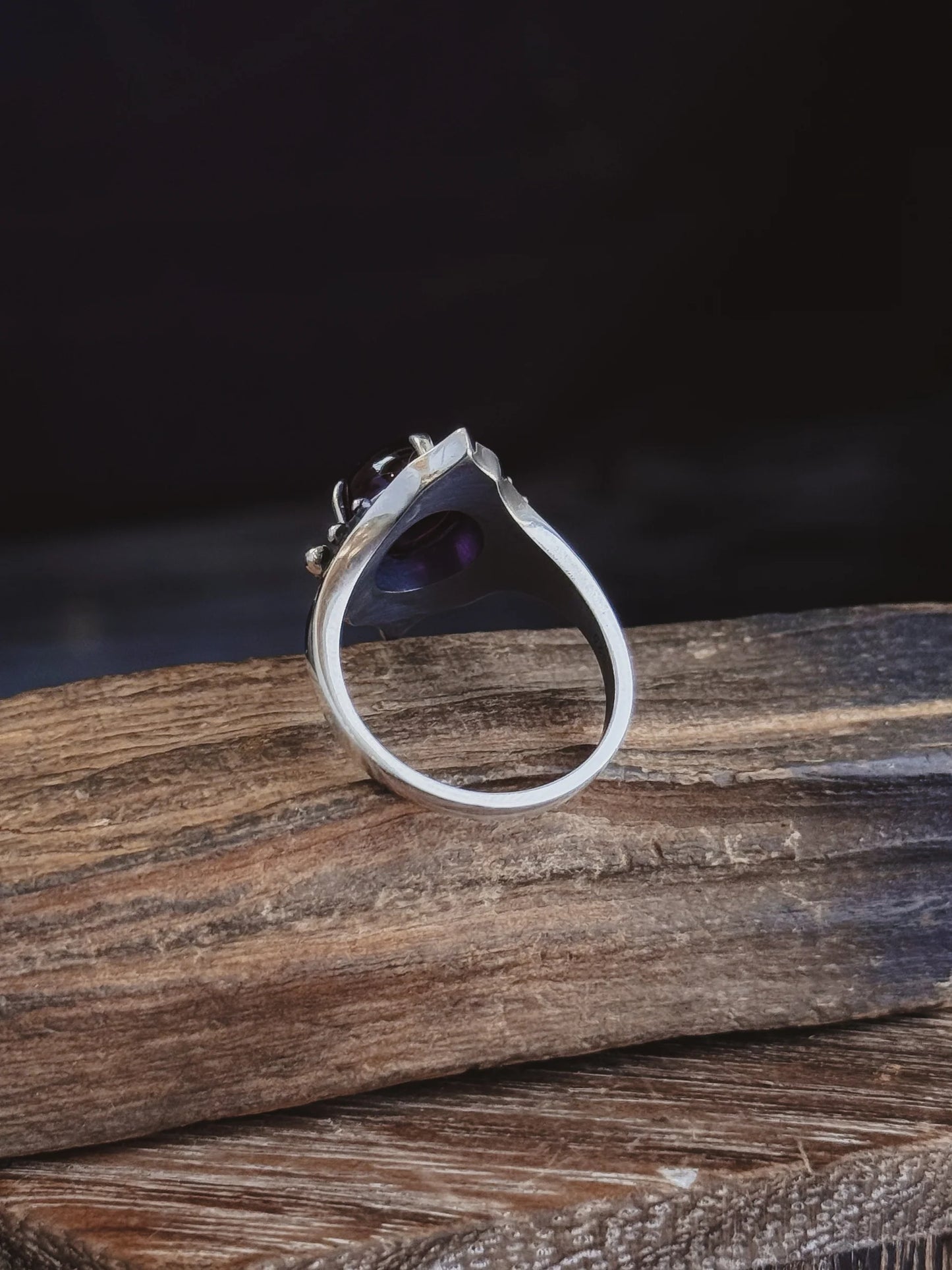 Hecate Ring | Sterling Silver + Amethyst