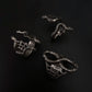 Medusa’s Lace Serpent Rings in Sterling Silver