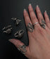 Medusa’s Lace Serpent Rings in Sterling Silver