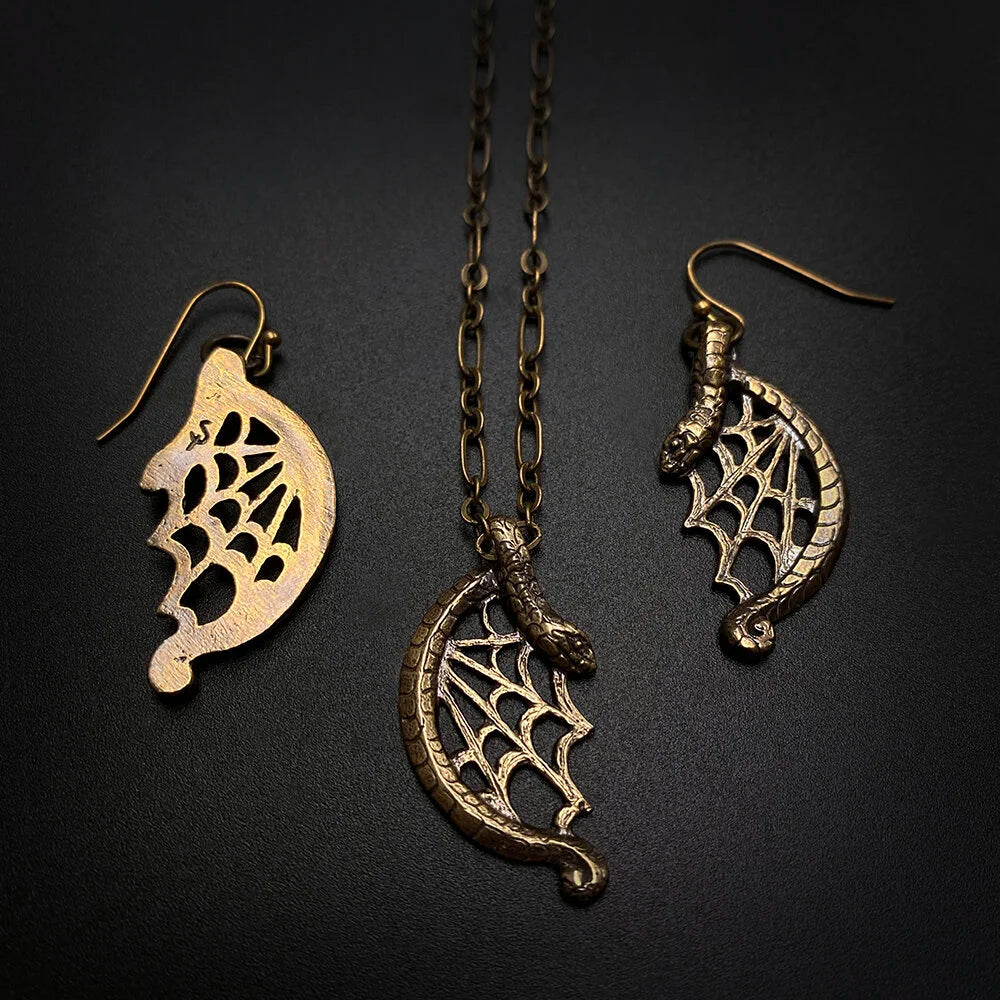Medusa’s Lace Brass Earrings by Miyu Decay