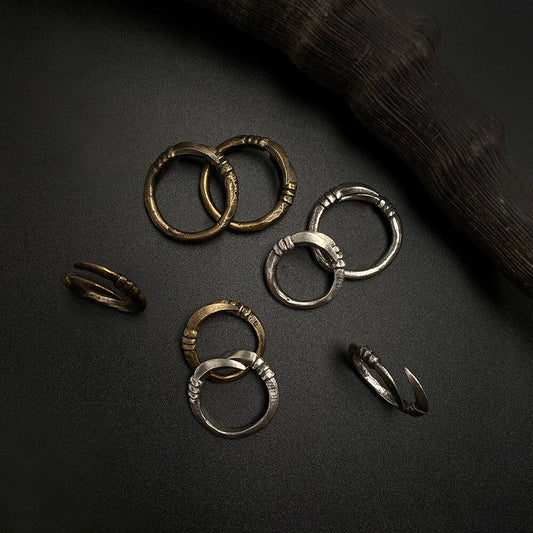 Talon Rings in Brass and Sterling Silver by Miyu Decay