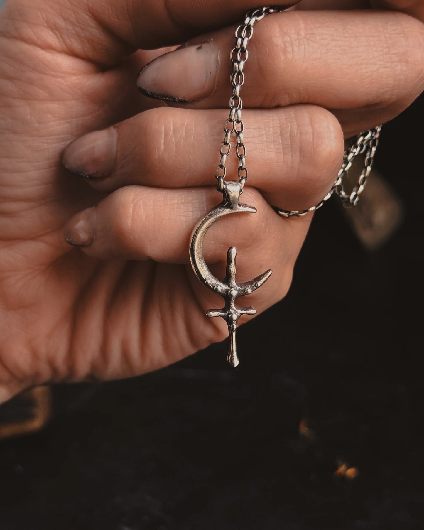Lilith Cross Necklace | Silver