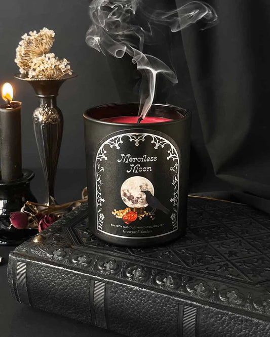 Merciless Moon ~55 Hour Candle by Graveyard Wanders