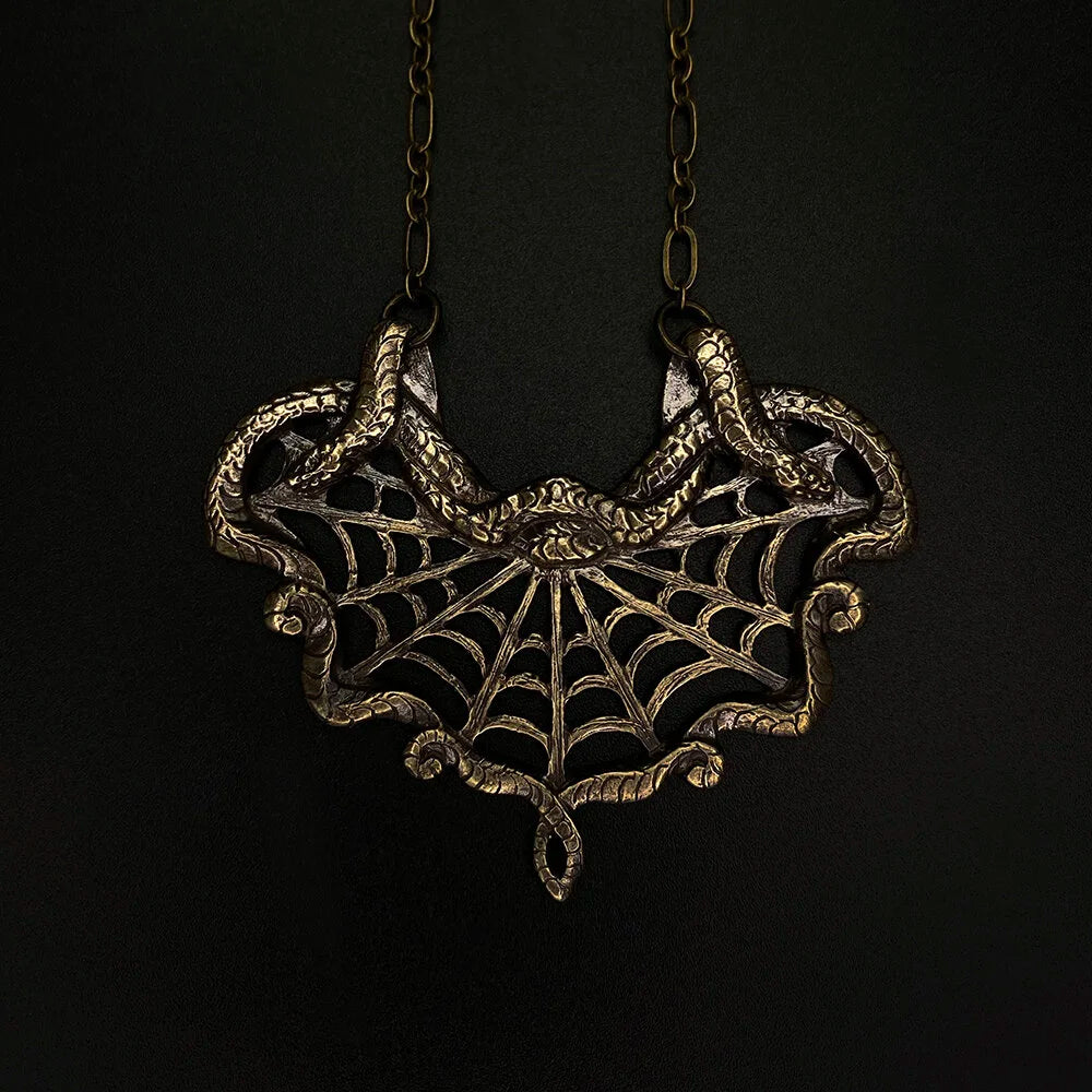 Medusa’s Lace Brass Necklace by Miyu Decay