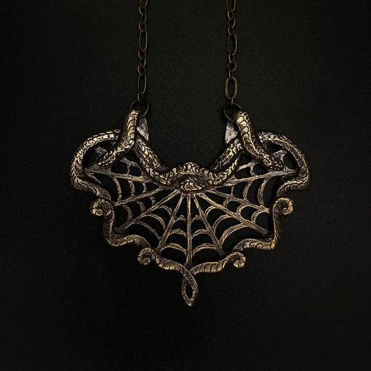 Medusa’s Lace Brass Necklace by Miyu Decay