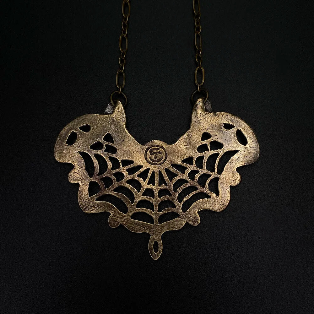 Medusa’s Lace Brass Necklace by Miyu Decay
