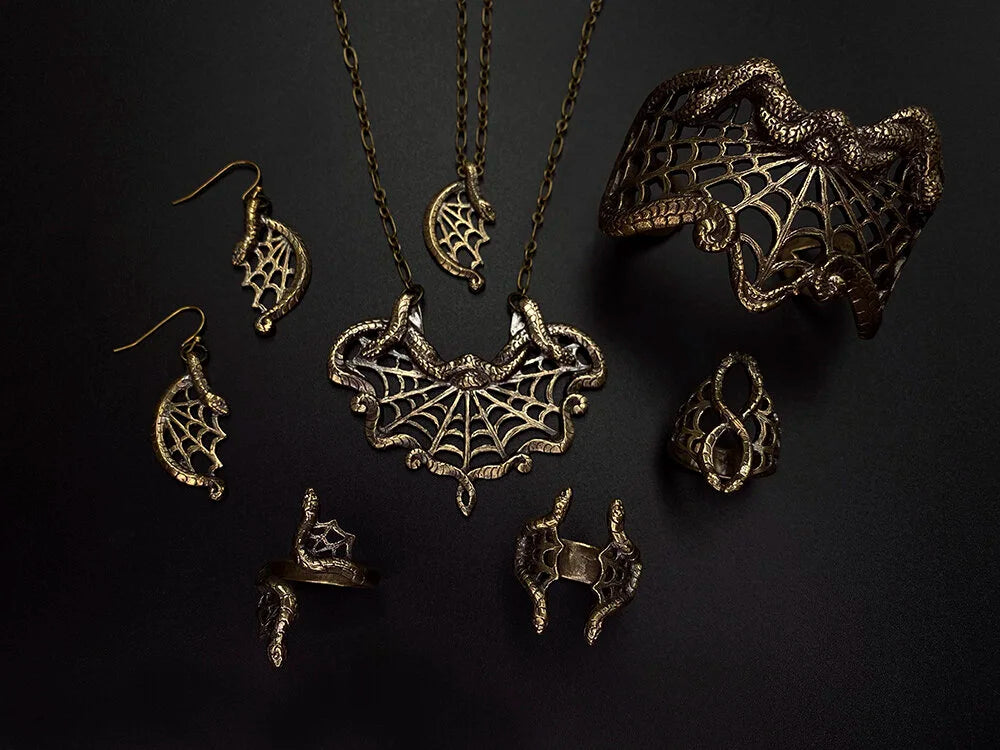 Medusa’s Lace Brass Necklace by Miyu Decay