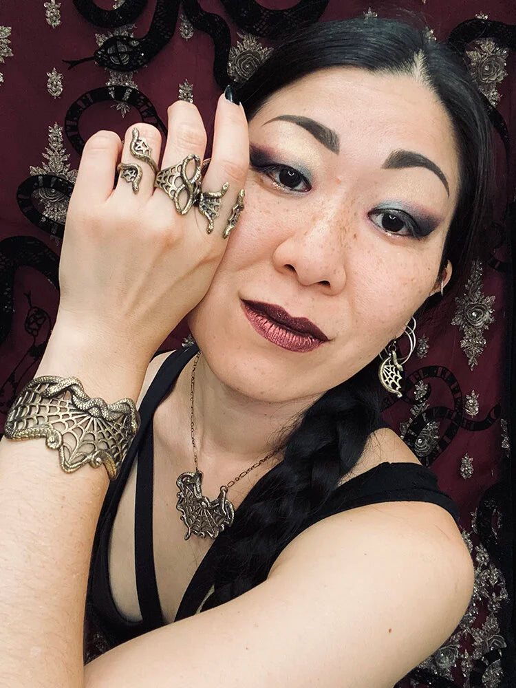 Medusa’s Lace Brass Necklace by Miyu Decay