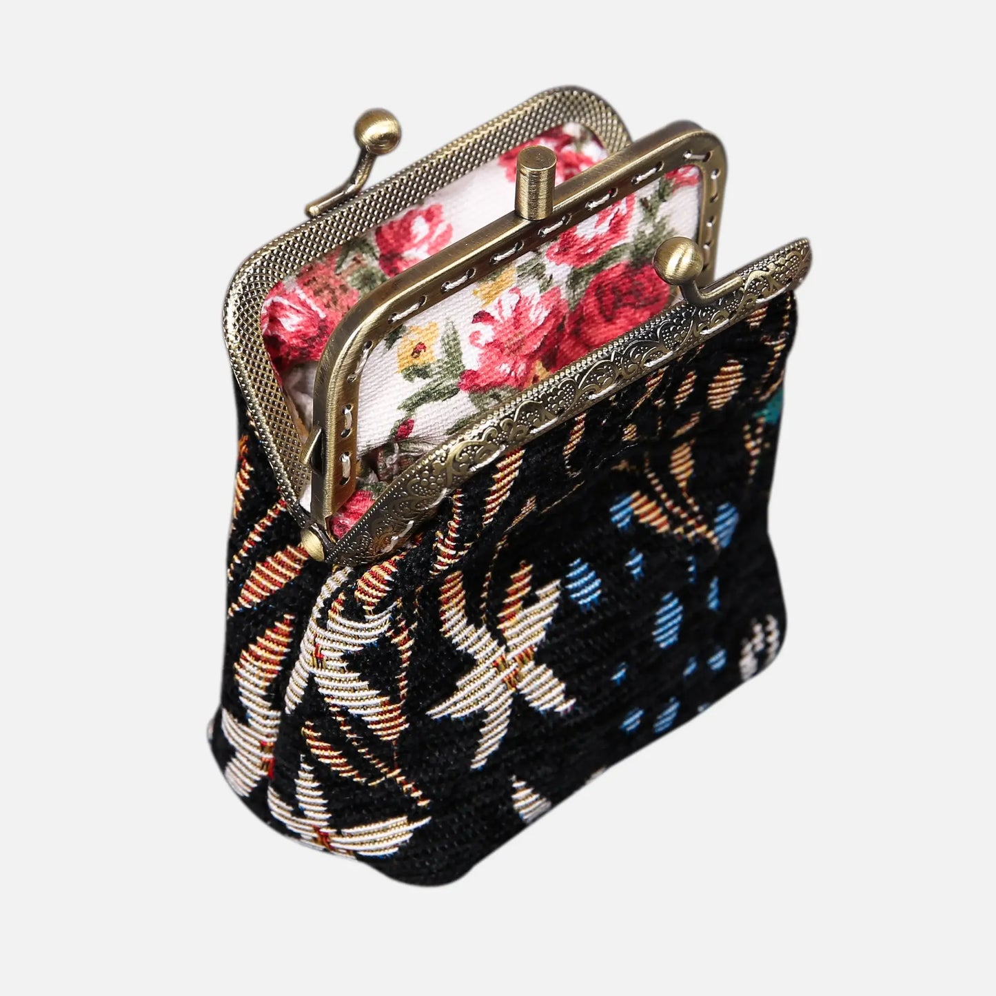 Night Garden Double Kiss Clasp Coin Purse
