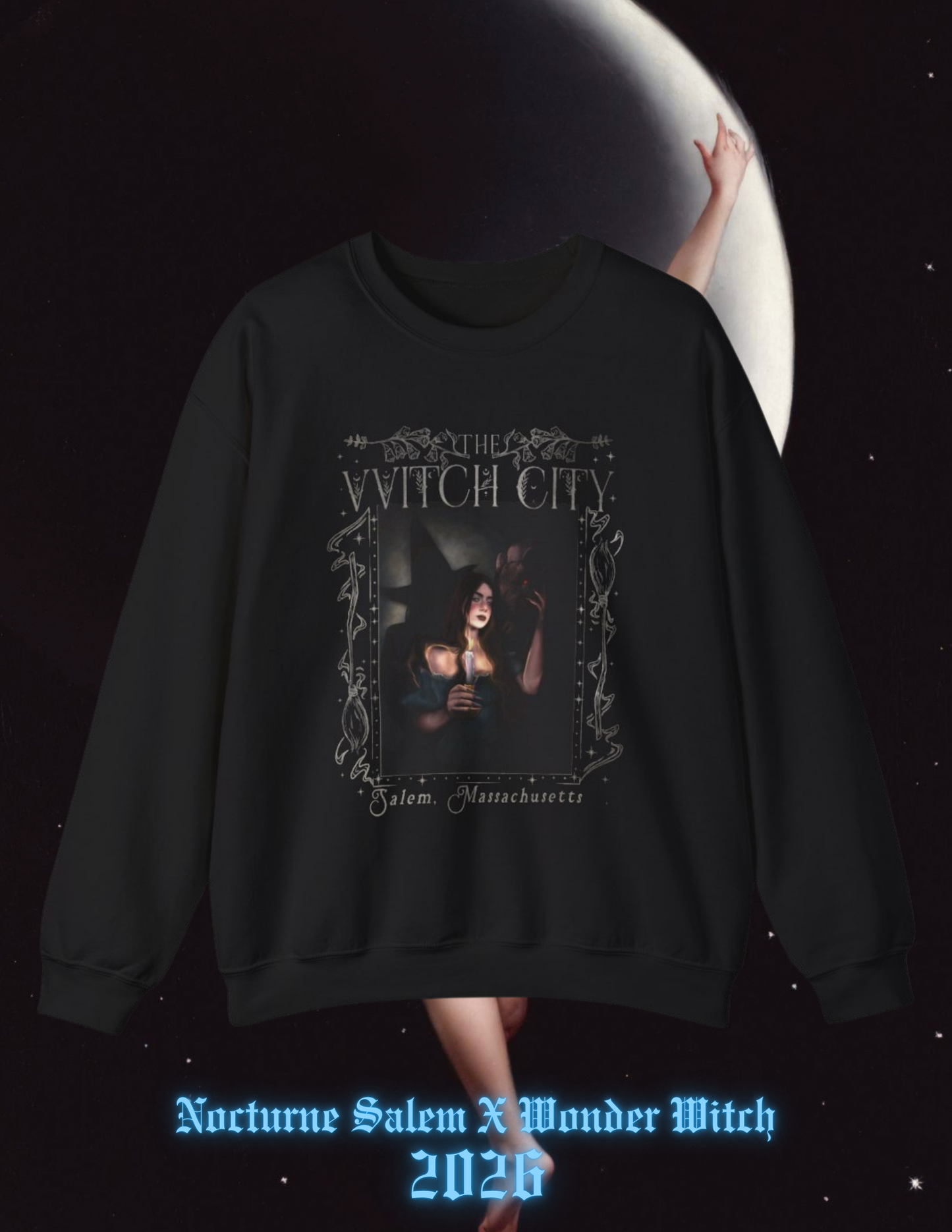 Wonder Witch x Nocturne Witch City Baphomet Crewneck Sweatshirt | Salem 400th Anniversary Exclusive (Copy)