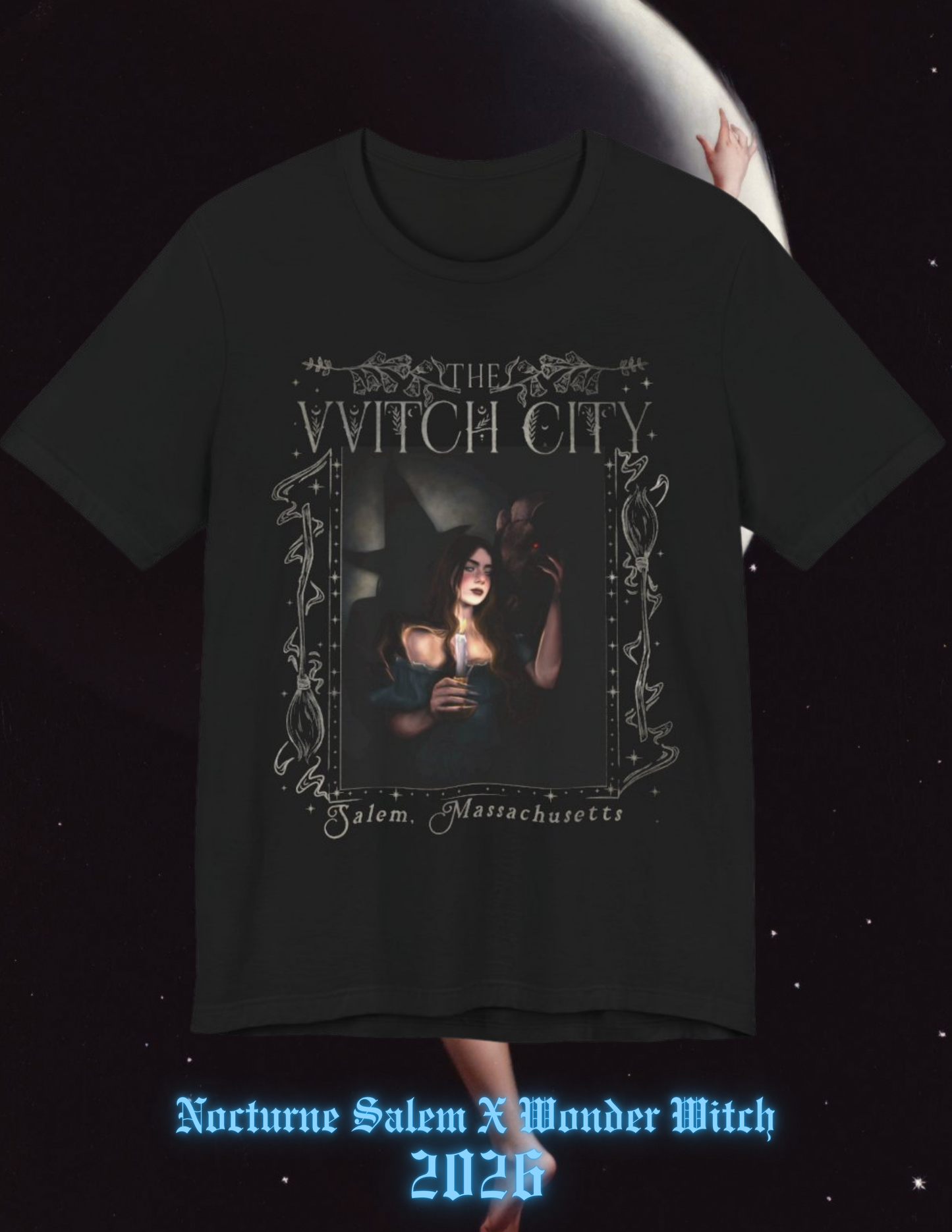 Wonder Witch x Nocturne Witch City Baphomet T-Shirt | Salem 400th Anniversary Exclusive