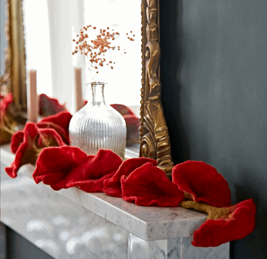 Felt Flower Garland - Handmade