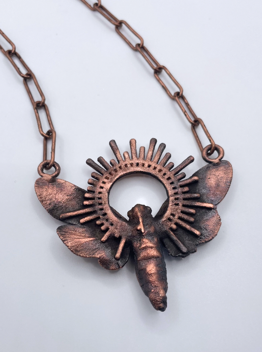 Cicada & Onyx Sunray Necklace by Inex Jewelry
