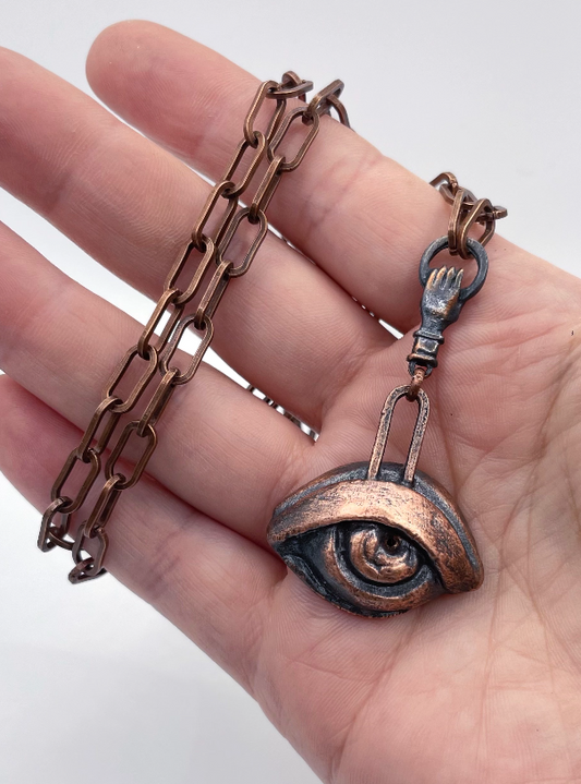 Evil Eye Necklace Collection in Silver or Copper by Inex Jewelry