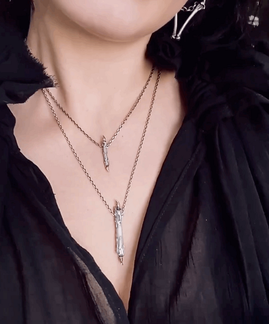 Midnight Society Pendant - Gold & Silver Candle Flames Available