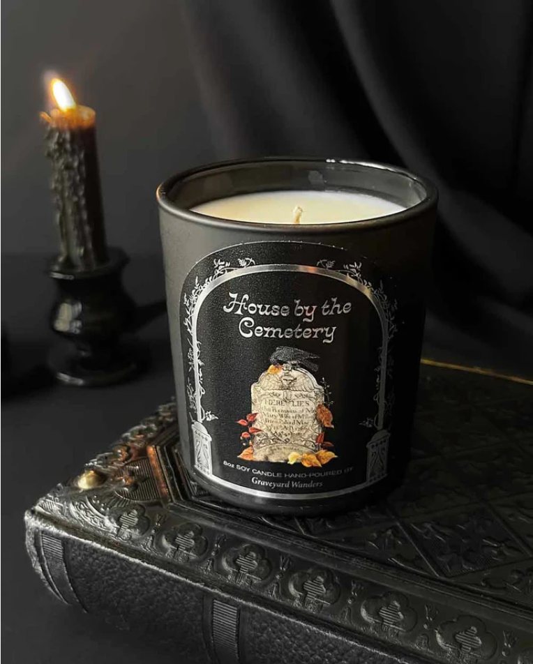 House by the Cemetery ~ 55 Hour Candle by Graveyard Wanders  (Fallen Leaves & Clove)