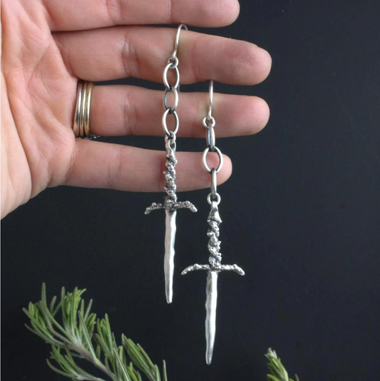 Ritual Dagger Dangle Earrings