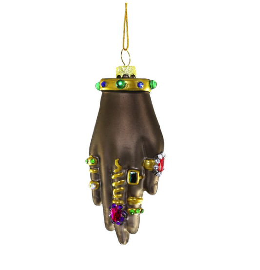 Jeweled Pointing Hand Ornament