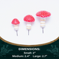 Amanita Mushroom Plant Stakes (Set of 3)