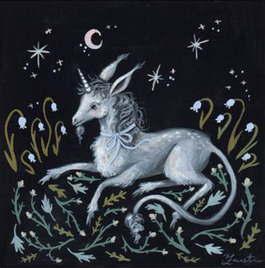 Unicorn in Springtime 8x8 by Olivia Faust