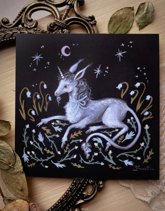 Unicorn in Springtime 8x8 by Olivia Faust
